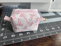 Quilted Bows mini boxy pouch