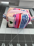 Quilted Typewriter mini boxy pouch