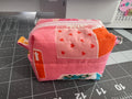 Quilted Pink juice boxes mini boxy pouch